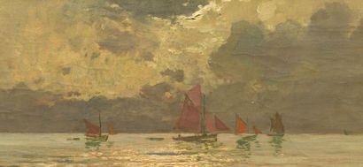 Marcel CLÉMENT (1873-?) Petites vagues au soleil
Huile sur toile signée en bas à...