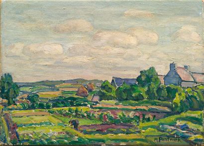 MICHEL PORTNOFF (1885-1978) Paysage de Bretagne, circa 1930
Huile sur toile signée...