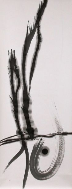 Hiroyuki NAKAJIMA (1956-) Flower, 2017
Encre de Chine sur papier
Signée en bas à...
