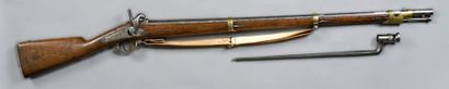 null Fusil de dragon à percussion modèle 1842 T
Canon rond à pans au tonnerre, poinçonné...