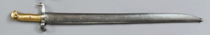 null Baïonnette modèle 1842-59, pour carabine 1853
Poignée en laiton. Garde en fer...