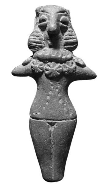 CHARSADDA (300 av. J.C.) Figurine de déesse-mère. En terre cuite. H : 9.5 cm