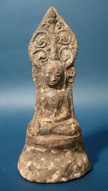 BIRMANIE - CAMBODGE - LAOS - SIAM - VIÊTNAM Figurine votive de Bouddha. En terre...