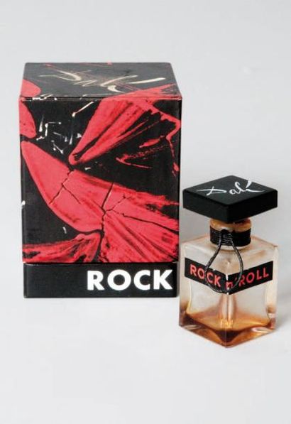 MARQUAY DALI « Rock'n Roll » Flacon en verre de forme carrée. Étiquette en bandeau...