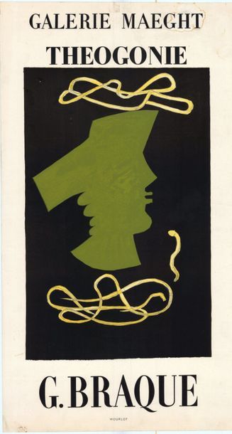 Georges Braque Derniers messages - Galerie Maeght . Affiche française imprimée en...