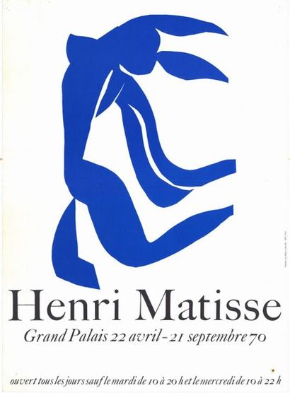 Henri MATISSE - 1970 Grand palais - Affiche française roulée en bon état -trous de...