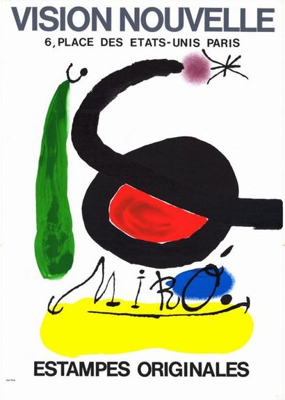 Joan Miro Estampes originales - Affiche française roulée en très bon état - 78,3x54,9...