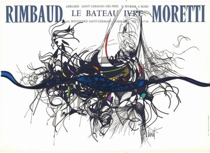Raymond MORETTI Rimbaud - Le bateau ivre - Affiche française roulée en bon état -...