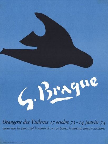 Georges BRAQUE - 1974 - 4 exemplaires Orangerie des tuileries 17 octobre 1973-14...