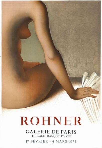 Georges ROHNER - 1972/1977 - 2 affiches Galerie de Paris - Affiche française roulée...
