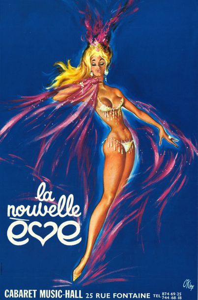 OKLEY - CABARET - 2 affiches Casino de Paris et La Nouvelle Eve. Affiches roulées...