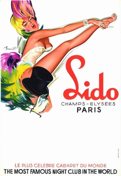 BRENOT - LIDO - 6 affiches Lido - 116 bis champs Elysées paris le plus célèbre cabaret...