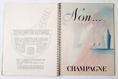 Paul IRIBE - ALBUM CHAMPAGNE - 1932 A la gloire du Champagne - 28x35cm
