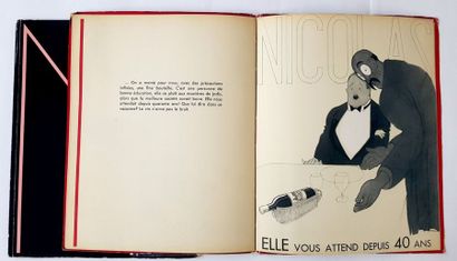 Paul IRIBE - LES TROIS CATALOGUES NICOLAS Rose et noir 1931 - Bleu Blanc Rouge 1932...