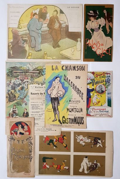 PROGRAMMES 1900-1930 Alcazar, Hippodrome, Barnum et Bailey, Kursaal, etc