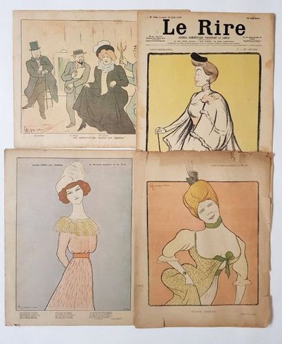 LE RIRE - TOULOUSE LAUTREC/CAPPIELLLO 5 Lautrec et 4 Cappiello en bon état.
