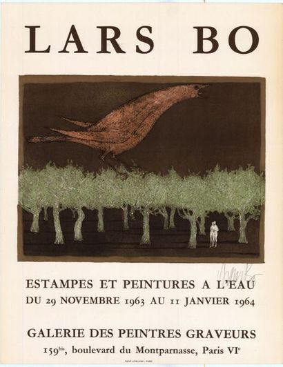 Lars BO - 5 affiches signées Galerie des peintures graveurs - Estampes - peintures...