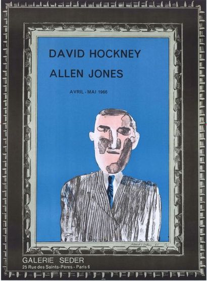 David HOCKNEY - 1966 Allen JONES - Galerie Seder. Affiche française imprimée en lithographie,...