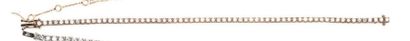  Bracelet ligne en or rose 18K (750°/00) serti de 65 diamants t. brillant (3.2 cts...
