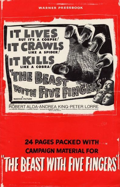 Dossier Presse - BEAST WITH FIVE FINGERS (the) - 1946 24 pages, U.S., 28x42cm - Film...