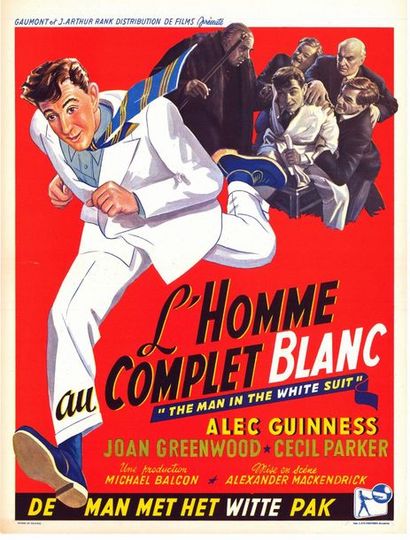 Affiche - MAN IN THE WHITE SUIT (the) - 1951 Affiche Belge, 36x56cm - Film réalisé...
