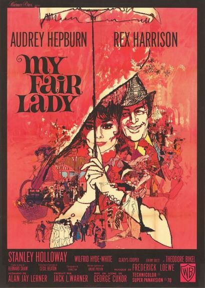 Affiche - MY FAIR LADY - 1964 Affiche pliée en très bon état, française, 120x160cm...