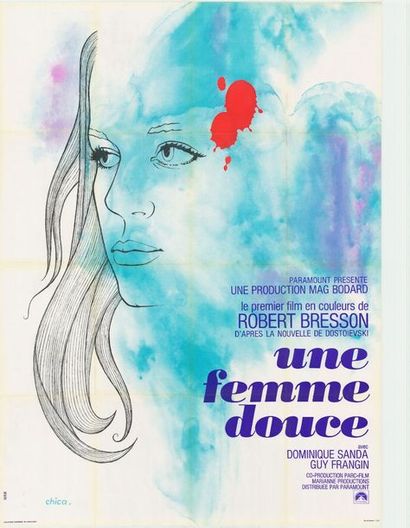 Affiche - UNE FEMME DOUCE - 1969 Affiche pliée en très bon état, française, 120x160cm...