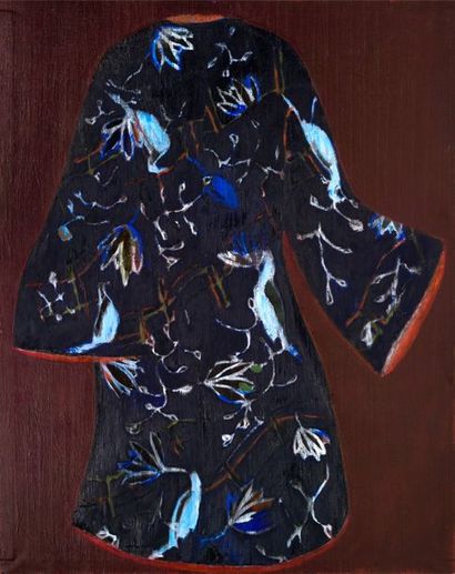 BRISSE Joël Kimono / Technique mixte sur toile / Signé au dos / 180 x 150 cm