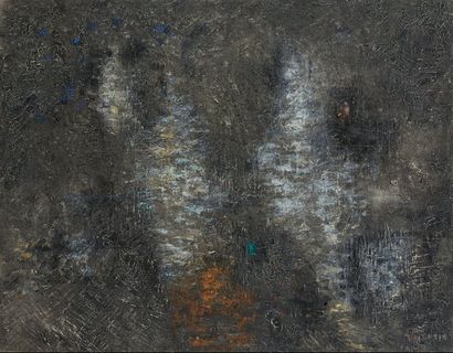 VALENZIN Giorgio Sans titre / Technique mixte sur toile / SBD / 70 x 90 cm