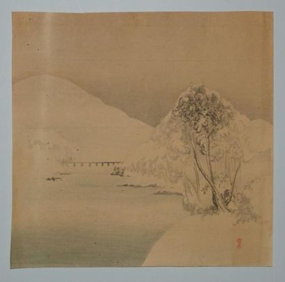 JAPON Lot de sept estampes de Kuniyoshi et autres, à sujets divers. Vers 1800-50...