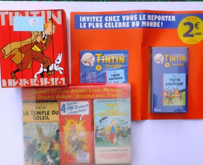 Cassettes VHS. Tintin coffret de 6 VHS regroupant...