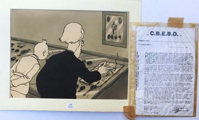Dessin original. «Tintin et le Sceptre d'Ottokar»....