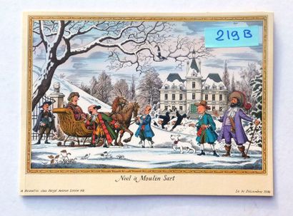 null Carte de voeux pour 1986. «Noel à Moulin Sart». Carte 2 volets signée F. Remi.
Parfait...