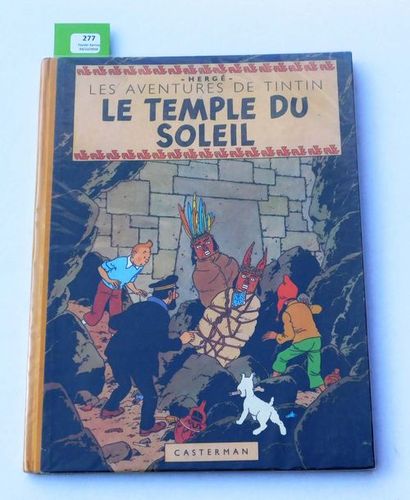 null Le Temple du Soleil.
Casterman 1950, 4e plat B4, dos jaune. Troisième édition...