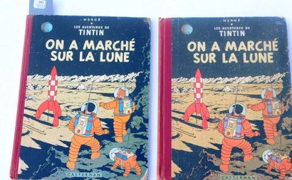 null On a marché sur la lune. (2 ex.)
Edition originale française. Casterman 1954,...