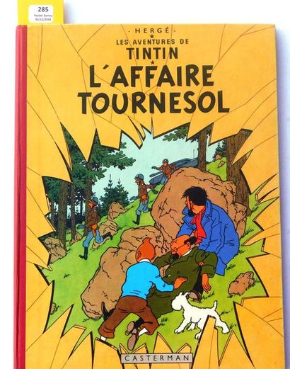 null L'Affaire Tournesol.
Edition originale belge. Casterman 1956, 4e plat B20, dos...