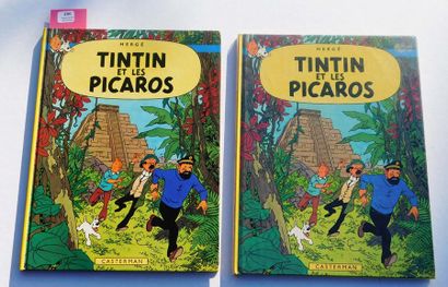 null Tintin et les Picaros. 2 exemplaires.
L'un EO Casterman 1976, 4e plat C1 avec...