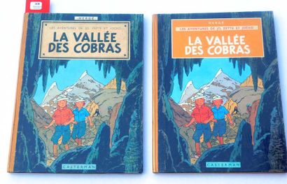 null «La Vallée des Cobras». 2 volumes.
L'un Casterman B27 dos jaune - L'autre 1963,...
