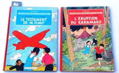 null «Jo Zette et Jocko». 2 volumes.
«Le Testament de M. Pump». 1963, B33 4e plat...