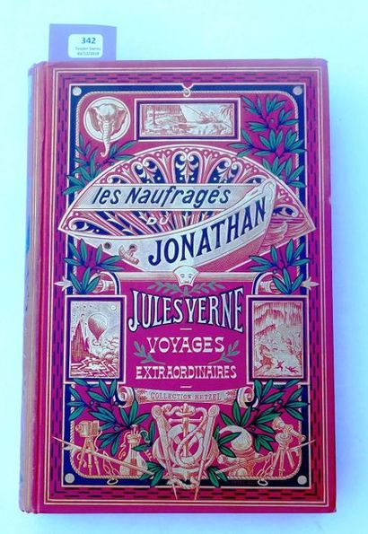 null «Les Naufragés du Jonathan».
Hetzel, les voyages extraordinaires, 1909. Cartonnage...