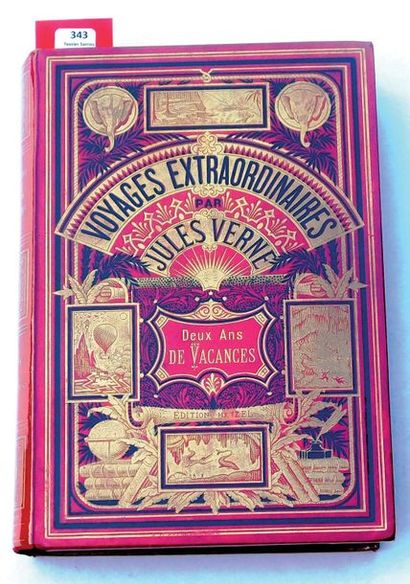 null «Deux ans de Vacances».
Hetzel, les voyages extraordinaires. Cartonnage pleine...