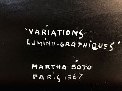 Martha Boto (1925-2004) Variations lumino-graphiques, 1967
Système lumineux à intensité...