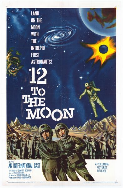12 TO THE MOON - 1960 Affiche U.S., 70x105cm - Entoilée en très bon état - Film réalisé...