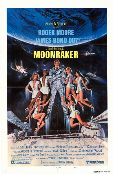 MOONRAKER - 1979 Affiche U.S., 70x105cm - Pliée en très bon état - Film réalisé par...