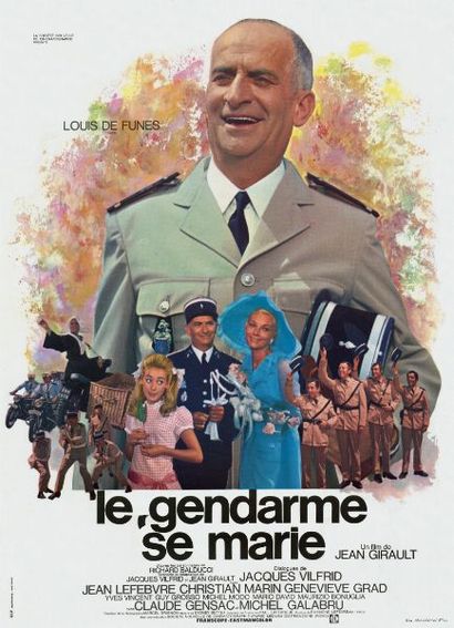 LE GENDARME SE MARIE - 1968 Affiche Française, 60x80cm - pliée en très bon état -...