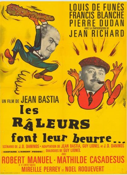 LES RALEURS FONT LEUR BEURRE - 1959 Affiche Française, 60x80cm - pliée en très bon...
