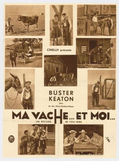 GO WEST - 1925 Affiche Française, Ressortie années 30, 60x80cm - Film réalisé par...