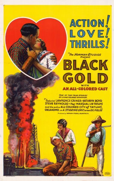 BLACK GOLD - 1928 Affiche U.S., 70x105cm - Entoilée en très bon état