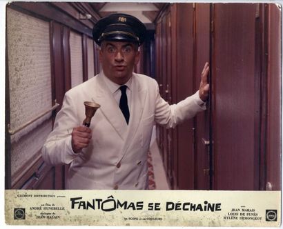 6 photos - FANTOMAS SE DECHAINE - 1965 - Jean MARAIS 6 photos du jeu d'exploitation...