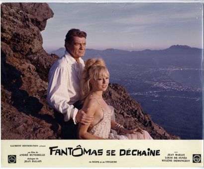 6 photos - FANTOMAS SE DECHAINE - 1965 - Jean MARAIS 6 photos du jeu d'exploitation...